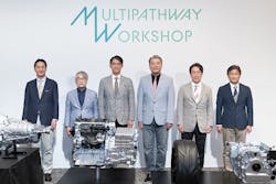 Subaru's CEO Atsushi Osaki and CTO Tetsuo Fujinuki, Toyota's CEO Koji Sato and CTO Hiroki Nakajima, and Mazda's CEO Masahiro Moro and CTO Ichiro Hirose announced the development of new internal combustion engines. Subaru's CEO Atsushi Osaki and CTO Tetsuo Fujinuki, Toyota's CEO Koji Sato and CTO Hiroki Nakajima, and Mazda's CEO Masahiro Moro and CTO Ichiro Hirose announced the development of new internal combustion engines.