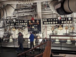 7. The Queen Mary&apos;s main control board monitored and controlled most of the ship&apos;s major subsystems.