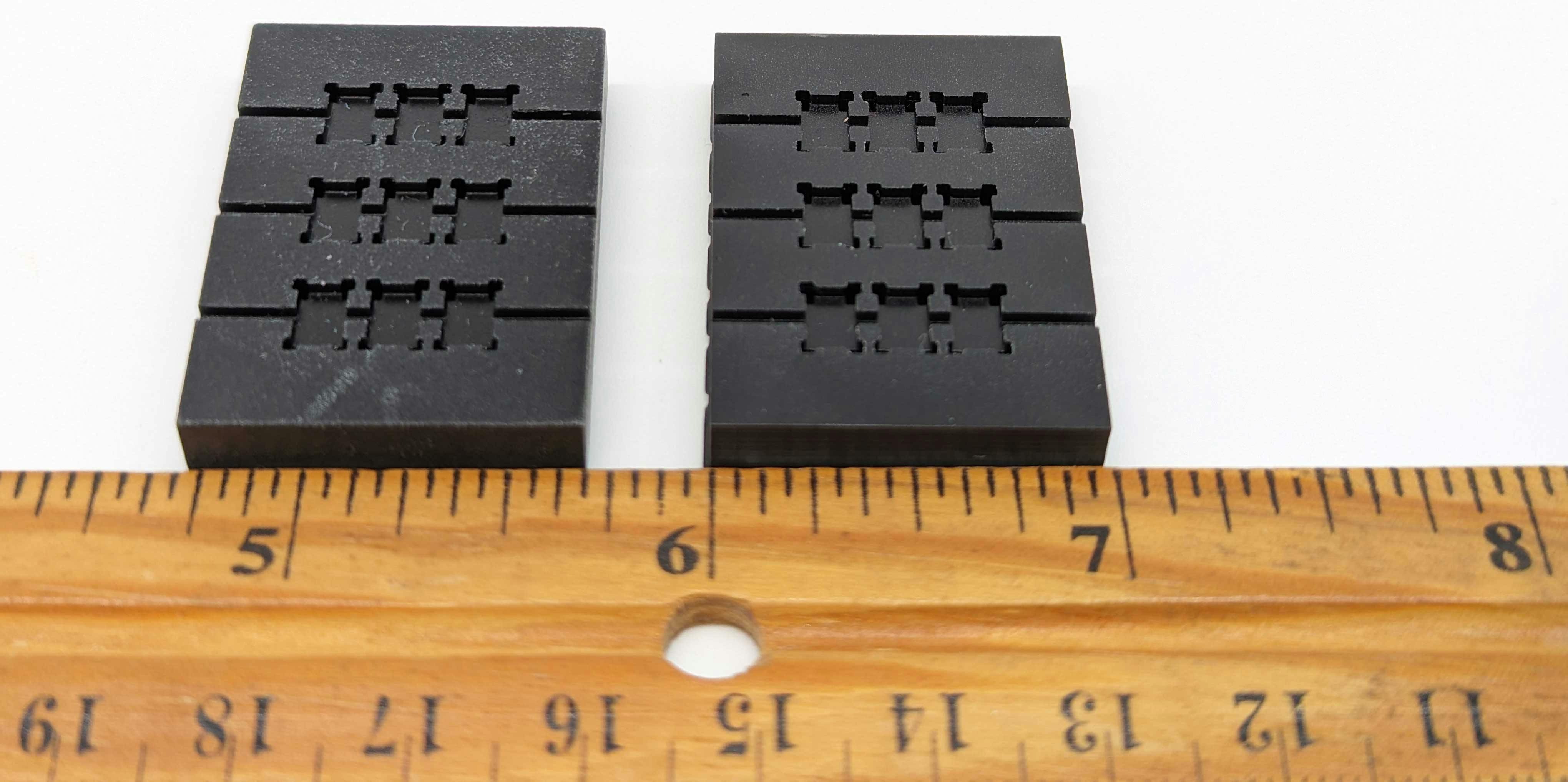 2. Semiconductor components carrier fabricated using the competitor&rsquo;s machine and resin and xESD/XiP.