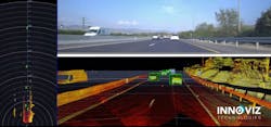1. This image contrasts how an average driver interprets the road and what is seen via LiDAR. 1. This image contrasts how an average driver interprets the road and what is seen via LiDAR.