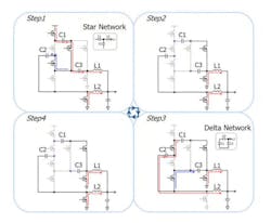 Shown is the star-delta switching topology designed by Toshiba. Shown is the star-delta switching topology designed by Toshiba.