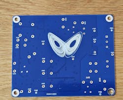 2. Bottom view: Chaotic Circuits PCB. 2. Bottom view: Chaotic Circuits PCB.