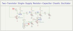 5. A simple two-transistor Chaotic Oscillator. 5. A simple two-transistor Chaotic Oscillator.