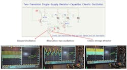 6. Varying R25 in the 2-transistor Chaotic Oscillator. 6. Varying R25 in the 2-transistor Chaotic Oscillator.