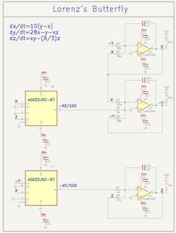7. Analog Computer PCB implementation for solving the Lorenz equations 7. Analog Computer PCB implementation for solving the Lorenz equations