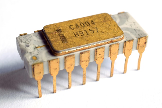 1. The Intel 4004 used MOS silicon gate technology (SGT). and originally targeted electronic calculator applications.