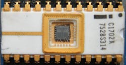 3. The Intel 1702A 256 by 8-bit EPROM was often paired with the 8-bit Intel microprocessor chips. 3. The Intel 1702A 256 by 8-bit EPROM was often paired with the 8-bit Intel microprocessor chips.