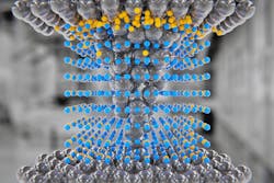 1. Shown is a three-dimensional schematic of a memristor made of multilayer hexagonal boron nitride. 1. Shown is a three-dimensional schematic of a memristor made of multilayer hexagonal boron nitride.