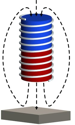 1. The structure of a variable reluctance sensor features a wire-wrapped magnet. 1. The structure of a variable reluctance sensor features a wire-wrapped magnet.