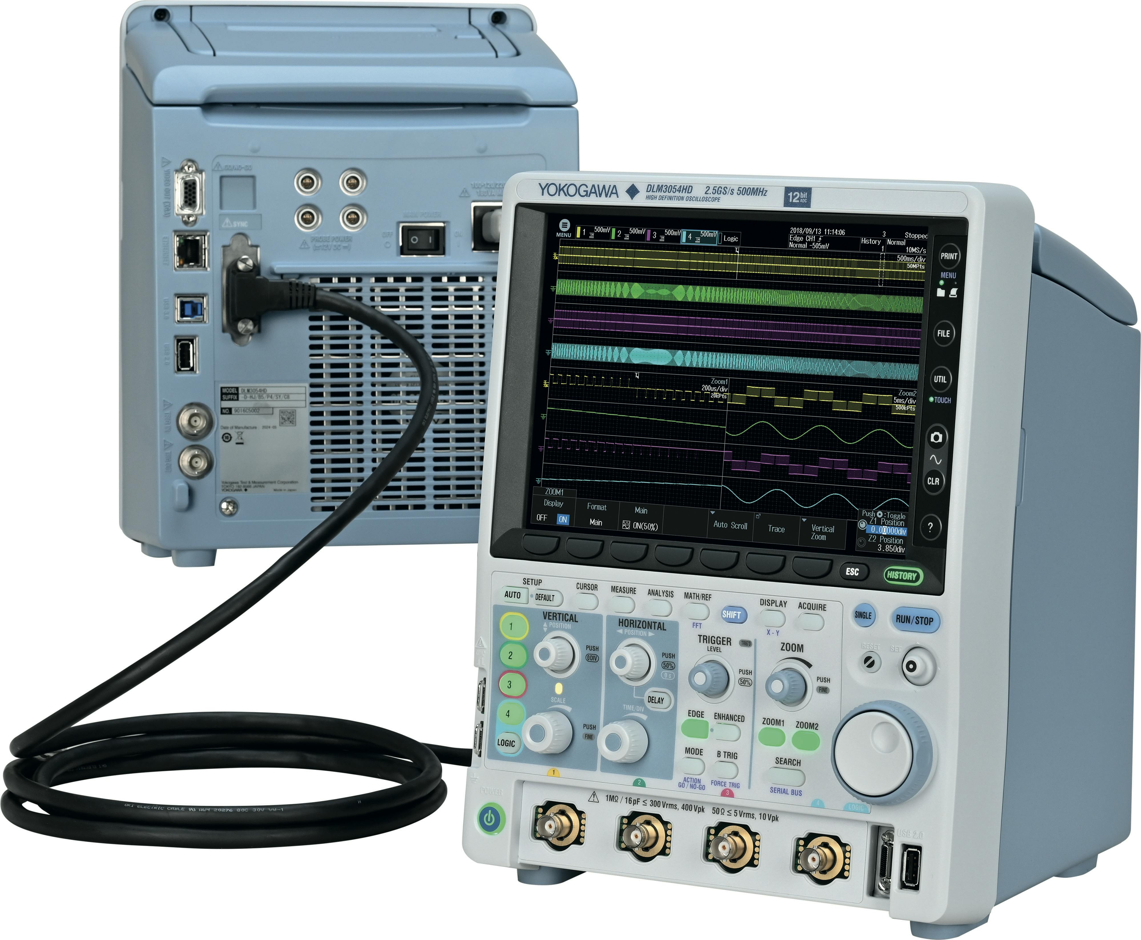 Yokogawa Test & Measurement Releases DLM3000HD Series High-Definition Oscilloscopes and IS8002CDV Classic Data Viewer software