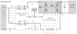 2. The PMP41062 reference design pairs a TPS25751 USB PD controller with a BQ25756 buck-boost battery charger. 2. The PMP41062 reference design pairs a TPS25751 USB PD controller with a BQ25756 buck-boost battery charger.