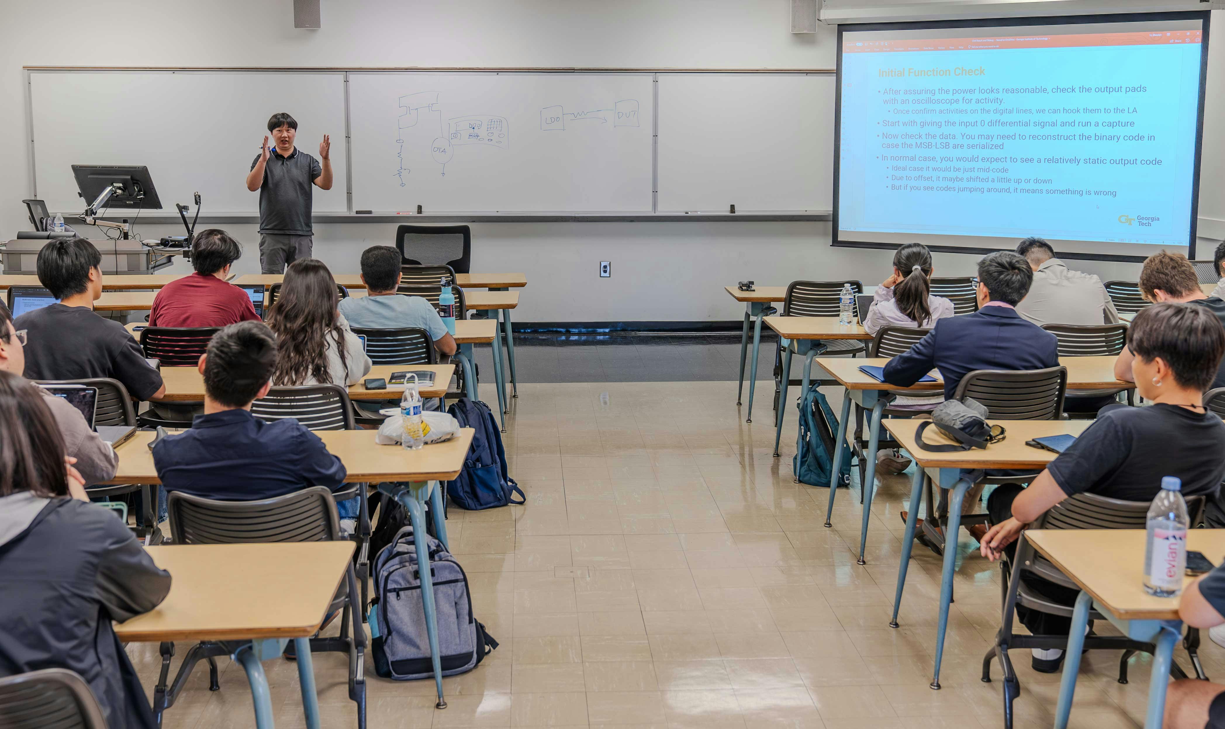 1. Dr. Shaolan Li teaching the second half of the ASIC design course in September 2024.