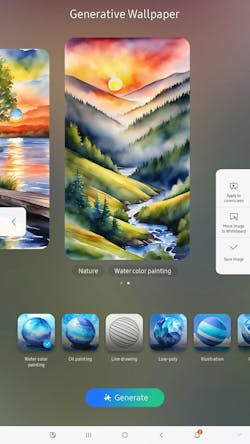 With Samsung’s SmartThings app, users can create custom wallpapers for the Family Hub screen on certain refrigerators. With Samsung’s SmartThings app, users can create custom wallpapers for the Family Hub screen on certain refrigerators.
