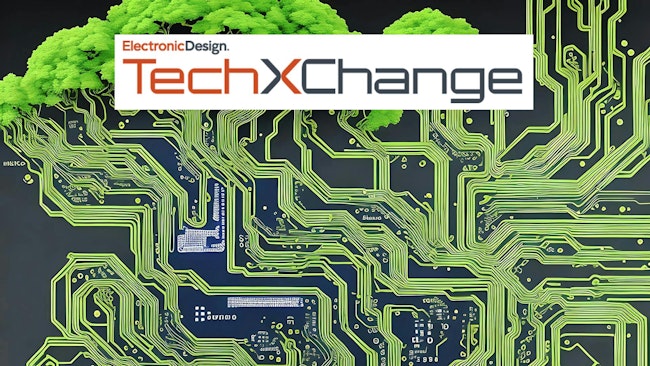 Green printed circuit board morphing into trees