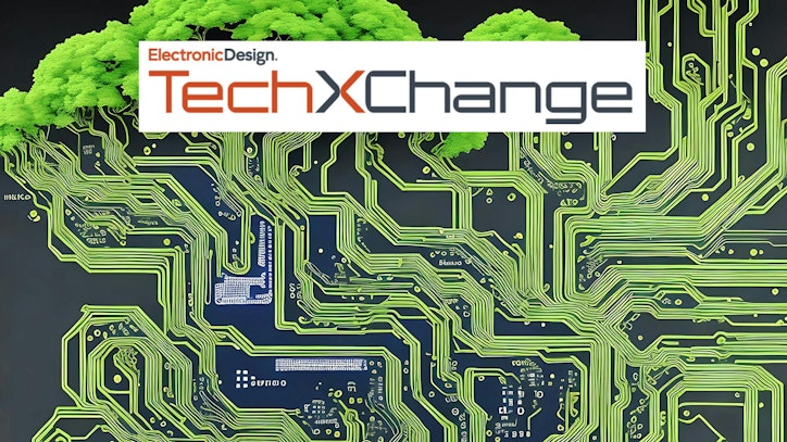 Green printed circuit board morphing into trees