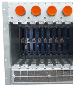 4. New cooling approaches are being developed to enhance cooling for SOSA-aligned chassis. The enclosure in the photo shows a MIL rugged design that leverages VITA 48.8 for Air Flow Through. 4. New cooling approaches are being developed to enhance cooling for SOSA-aligned chassis. The enclosure in the photo shows a MIL rugged design that leverages VITA 48.8 for Air Flow Through.
