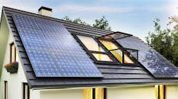 Solar panels on a smart home Solar panels on a smart home