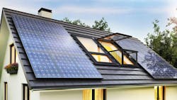 Solar panels on a smart home Solar panels on a smart home