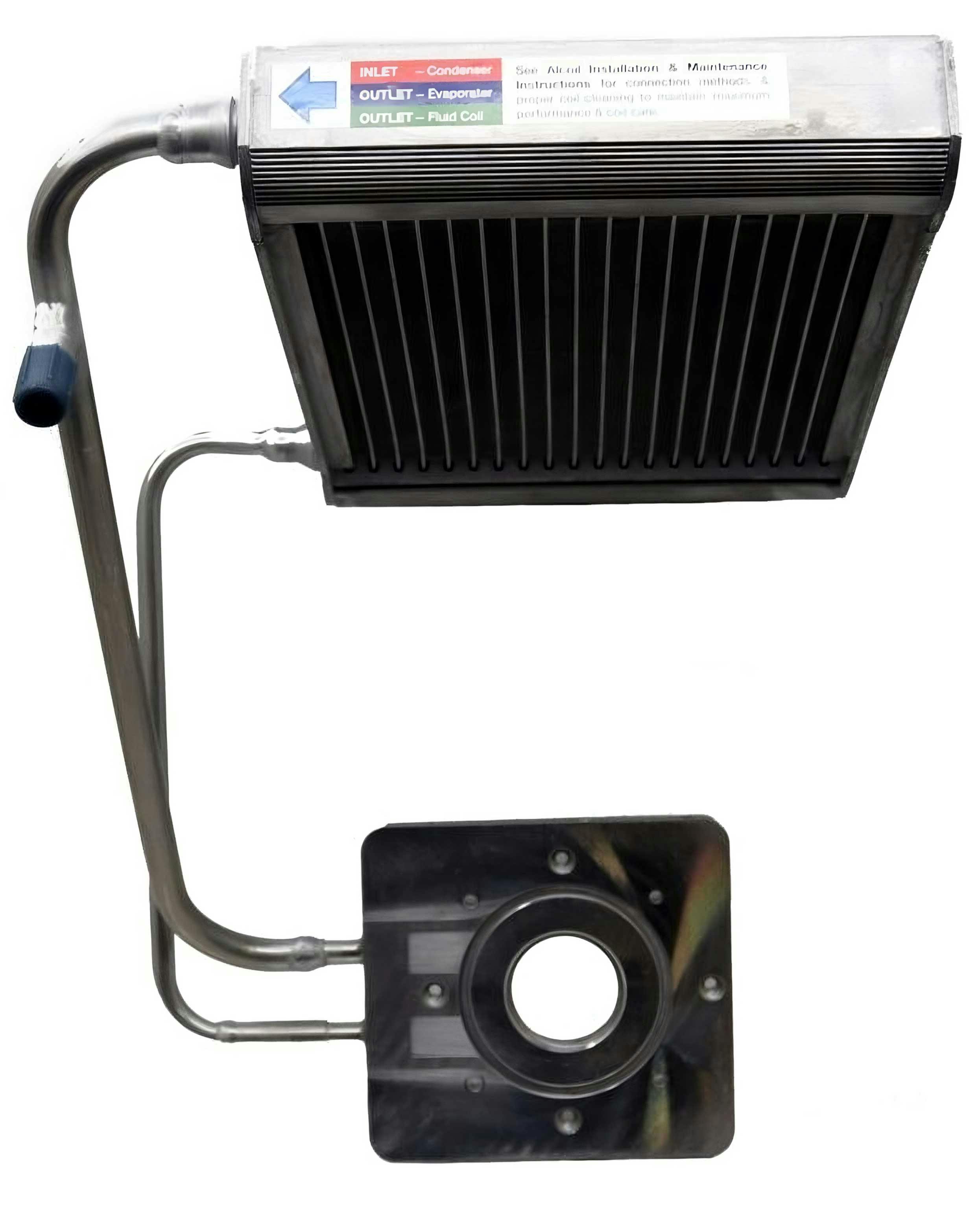 2. Loop thermosyphon, a passive thermal solution, is used to dissipate a high heat flux evaporator design, eliminating the need for a chiller.