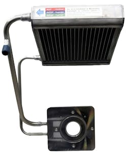 2. Loop thermosyphon, a passive thermal solution, is used to dissipate a high heat flux evaporator design, eliminating the need for a chiller. 2. Loop thermosyphon, a passive thermal solution, is used to dissipate a high heat flux evaporator design, eliminating the need for a chiller.