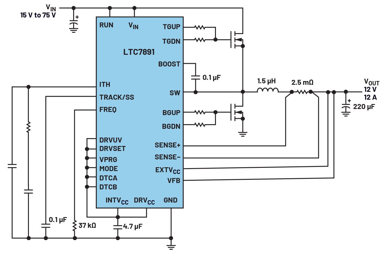 1. A dedicated GaN controller yields a robust and dense power-supply circuit.