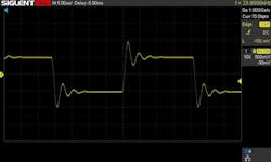 Step response of the K2-W operated in a G = ‒1 inverting-amplifier configuration Step response of the K2-W operated in a G = ‒1 inverting-amplifier configuration