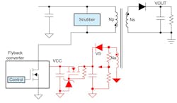 Schematic of the typical flyback-based converter Schematic of the typical flyback-based converter