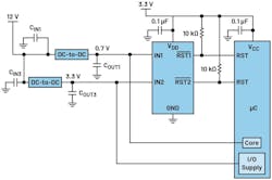 Typical application circuit of the MAX16193, a window supervisor Typical application circuit of the MAX16193, a window supervisor