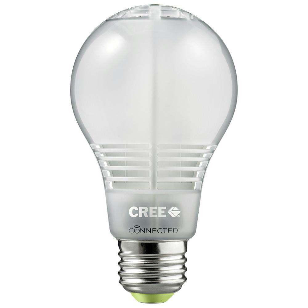 Cree Lighting&rsquo;s &ldquo;Connected&rdquo; flat, circuit-board-based, heatsinked LED bulb
