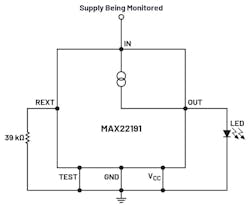 Supply-monitoring LED driver Supply-monitoring LED driver