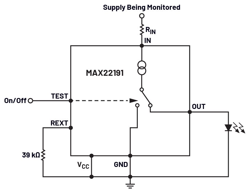 Circuit with on/off control and increased threshold voltage