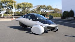 Aptera electric vehicle with integrated solar panels Aptera electric vehicle with integrated solar panels