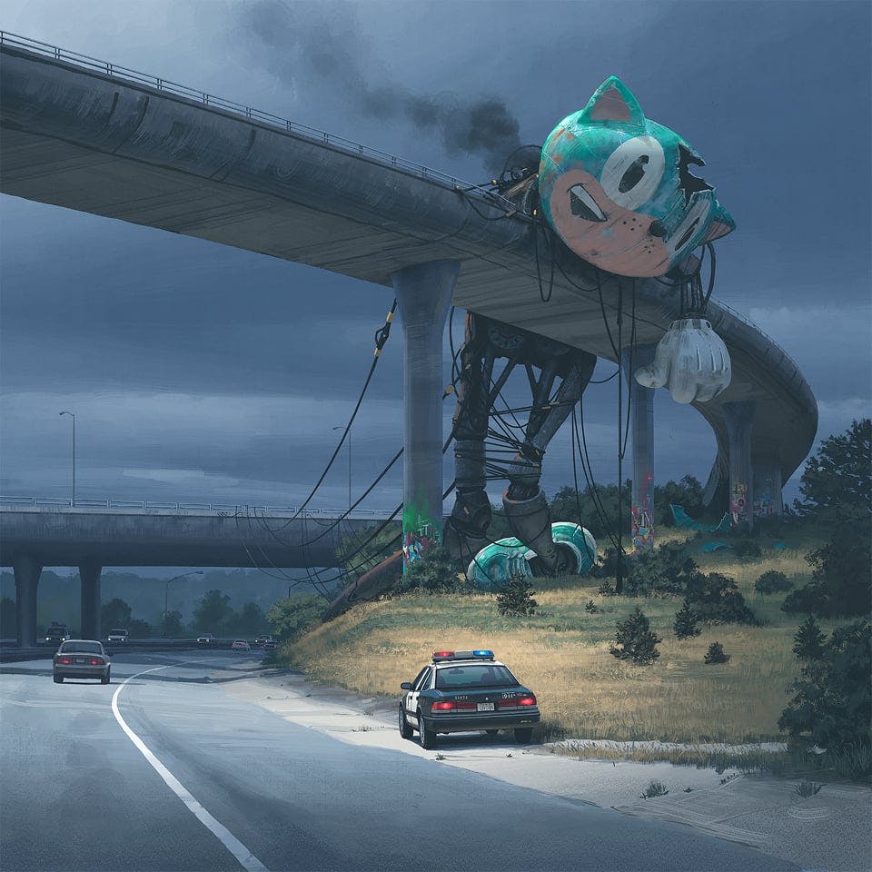 Picture of the graphic novel version of St&aring;lenhag&rsquo;s book