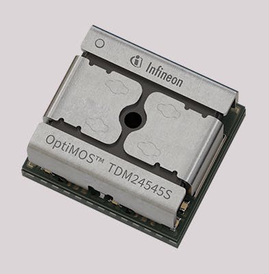Product: OptiMOS TDM24545S Type: DC-DC converter Power density: 280 A, 70 A/phase Input voltage: 5.24 to 16 V DC Output voltage: 0.225 to 1.5 V DC Operating frequency: up to 2 MHz Features: - Integrated decoupling capacitors - Cycle-by-cycle overcurrent protection (OCP)Vendor: Infineon