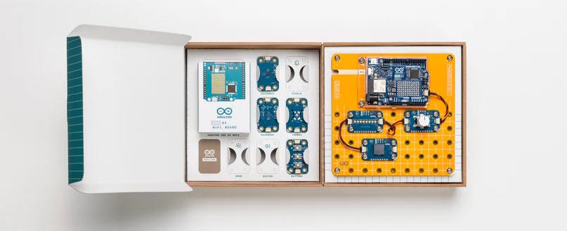 Product: Arduino Plug and Play Make Kit Type: Development kit Main Board: Arduino UNO R4 WiFi Processor: Renesas RA4M1 CPU: 48-MHz Arm Cortex-M4 Memory: 256-kB flash memory 32-kB SRAM 8-kB EEPROM Wi-Fi: Espressif ESP32-S3 Bluetooth: Bluetooth LE