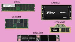 DIMMs use an edge connector while the CAMM plugs into a socket DIMMs use an edge connector while the CAMM plugs into a socket