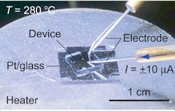 CeO2-based thermal switch operating at 280°C in air. CeO2-based thermal switch operating at 280°C in air.