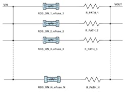 Scaling up to higher current loads by stacking the eFuses in parallel Scaling up to higher current loads by stacking the eFuses in parallel