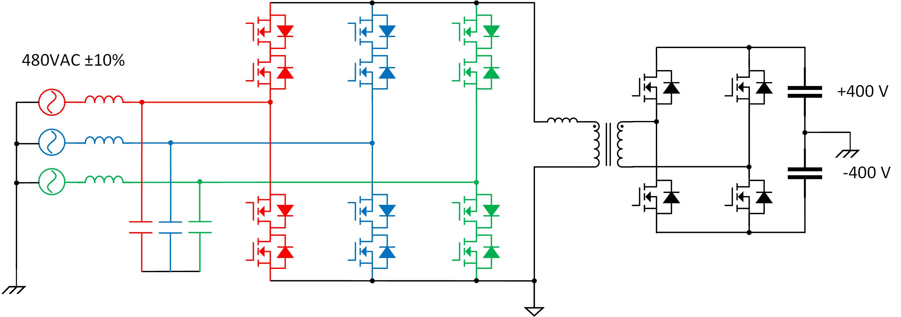 Matrix converter for single-stage isolated AC-DC power supply