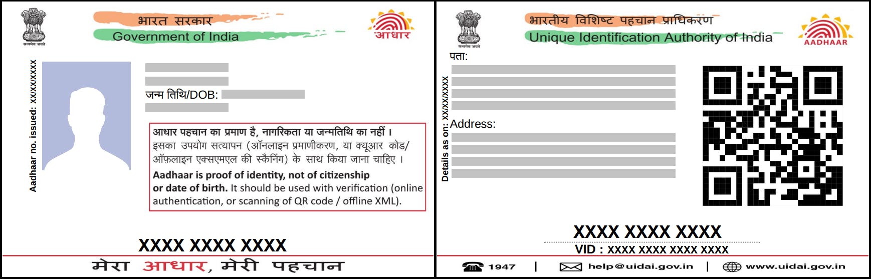 Aadhaar Unique Identity Number
