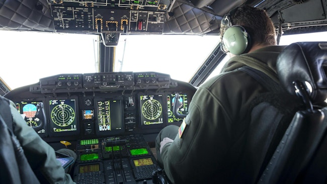 Airline cockpit