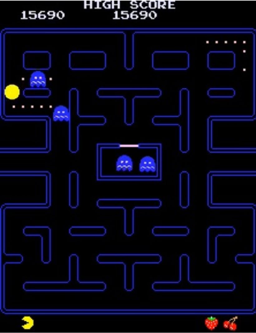 Each Pac-Man ghost uses its own specific movement algorithm