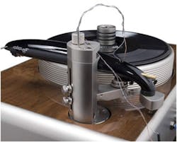 Figure 1. The Continuum Caliburn turntable exploits a magnetically levitated magnesium platter suspended in a vacuum to keep external vibrations at bay. Figure 1. The Continuum Caliburn turntable exploits a magnetically levitated magnesium platter suspended in a vacuum to keep external vibrations at bay.