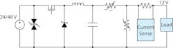 Buck converter in a powered device Buck converter in a powered device