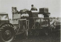 5. Instant evaluation of an experimental potato picker is done by a minicomputer at the Institute of Agriculture, Edinburgh, Scotland. 5. Instant evaluation of an experimental potato picker is done by a minicomputer at the Institute of Agriculture, Edinburgh, Scotland.