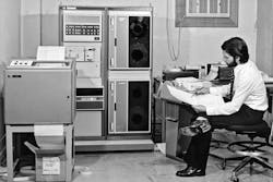 1. The Hewlett-Packard 2116 is a large, timesharing minicomputer shown here with a printer, tape drives, disk drives, and terminal. 1. The Hewlett-Packard 2116 is a large, timesharing minicomputer shown here with a printer, tape drives, disk drives, and terminal.