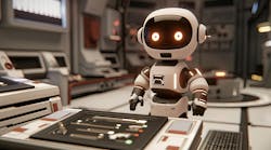 Robot checking out hardware Robot checking out hardware