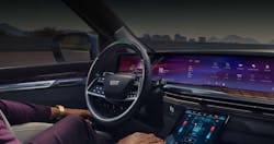 The ESCALADE IQ will feature a pillar-to-pillar 55-in. diagonal display The ESCALADE IQ will feature a pillar-to-pillar 55-in. diagonal display