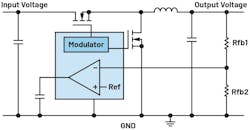 Switch-mode power-supply circuit according to the step-down principle Switch-mode power-supply circuit according to the step-down principle