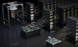 2. NVIDIA's NVQLink is designed to tie quantum computers to GPU/CPU complexes, as shown in this stylized representation of connecting different types of quantum-computer technology to cloud servers. 2. NVIDIA's NVQLink is designed to tie quantum computers to GPU/CPU complexes, as shown in this stylized representation of connecting different types of quantum-computer technology to cloud servers.